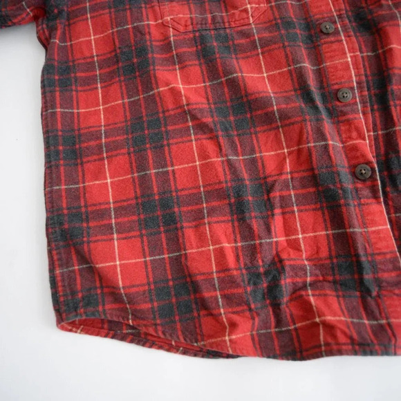 Weatherproof Red & Black Checker Thick 100% Cotton Button Up Gorpcore Shirt XL - Picture 11 of 12